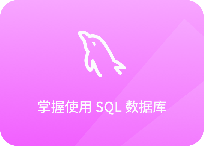 掌握使用SQL数据库