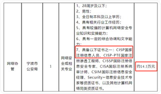 宁波市公安局相关岗位招聘